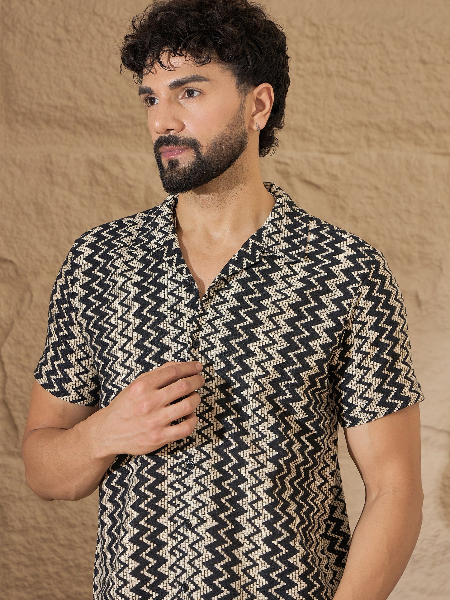 Onyx Cotton Shirt (Half Sleeve)