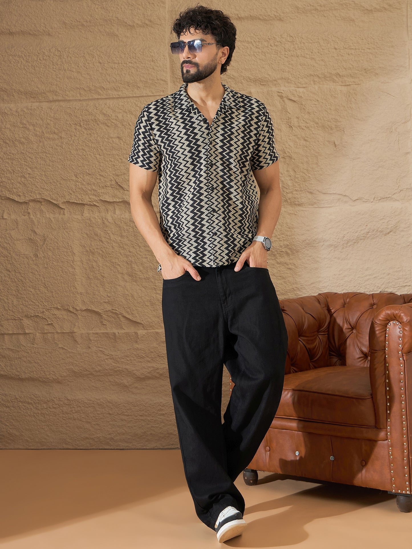 Onyx Cotton Shirt (Half Sleeve)