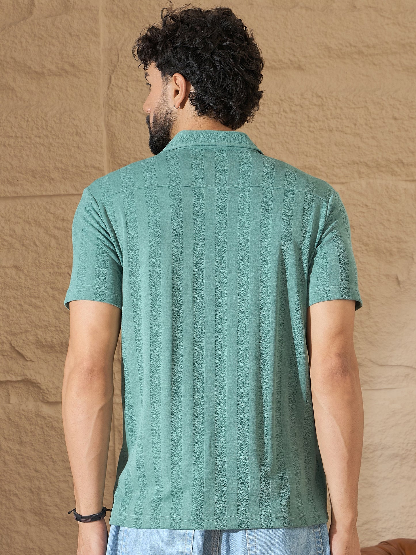 Men Shirt Sea Green