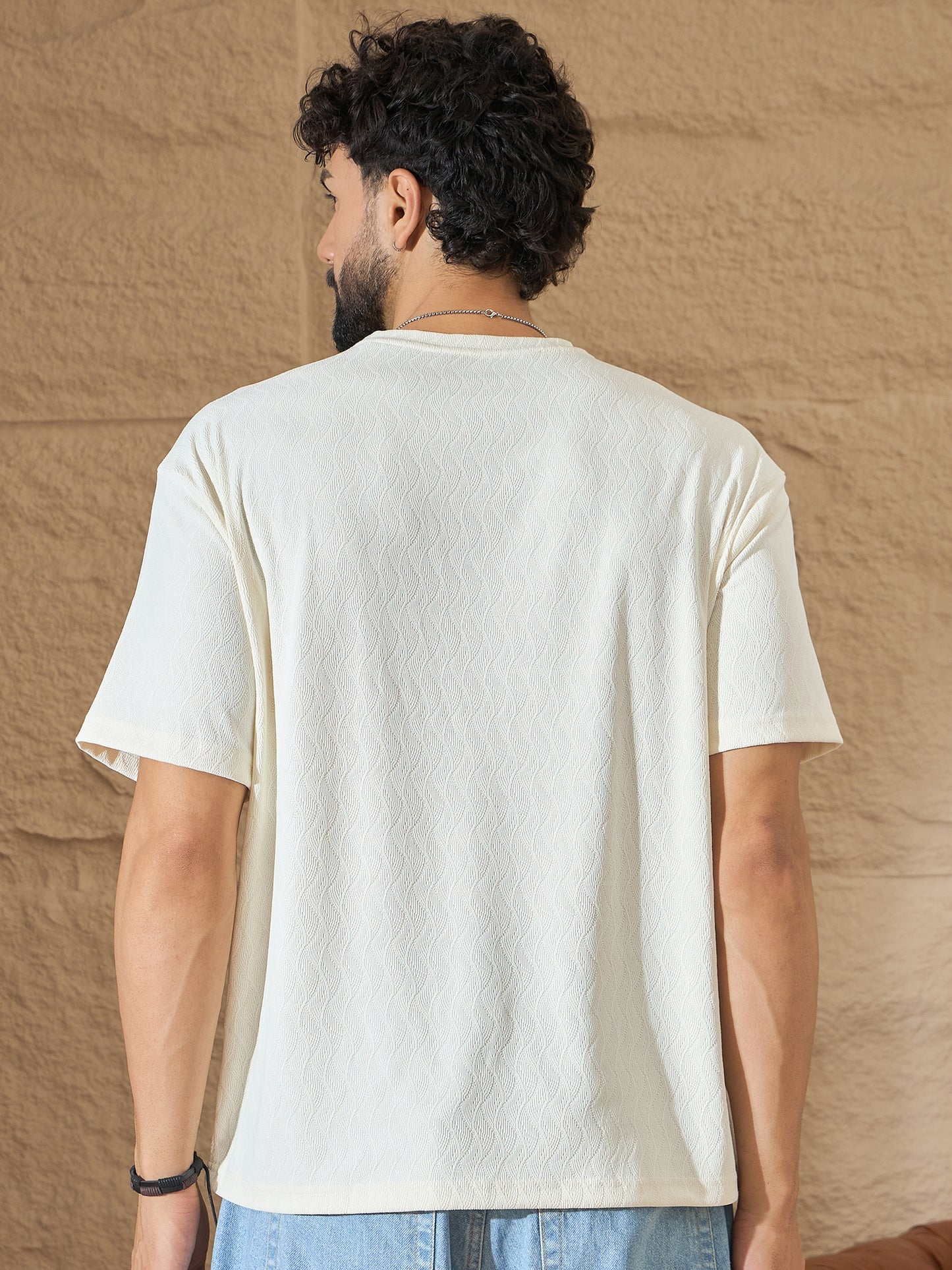 Mens Off White Graphic Tee