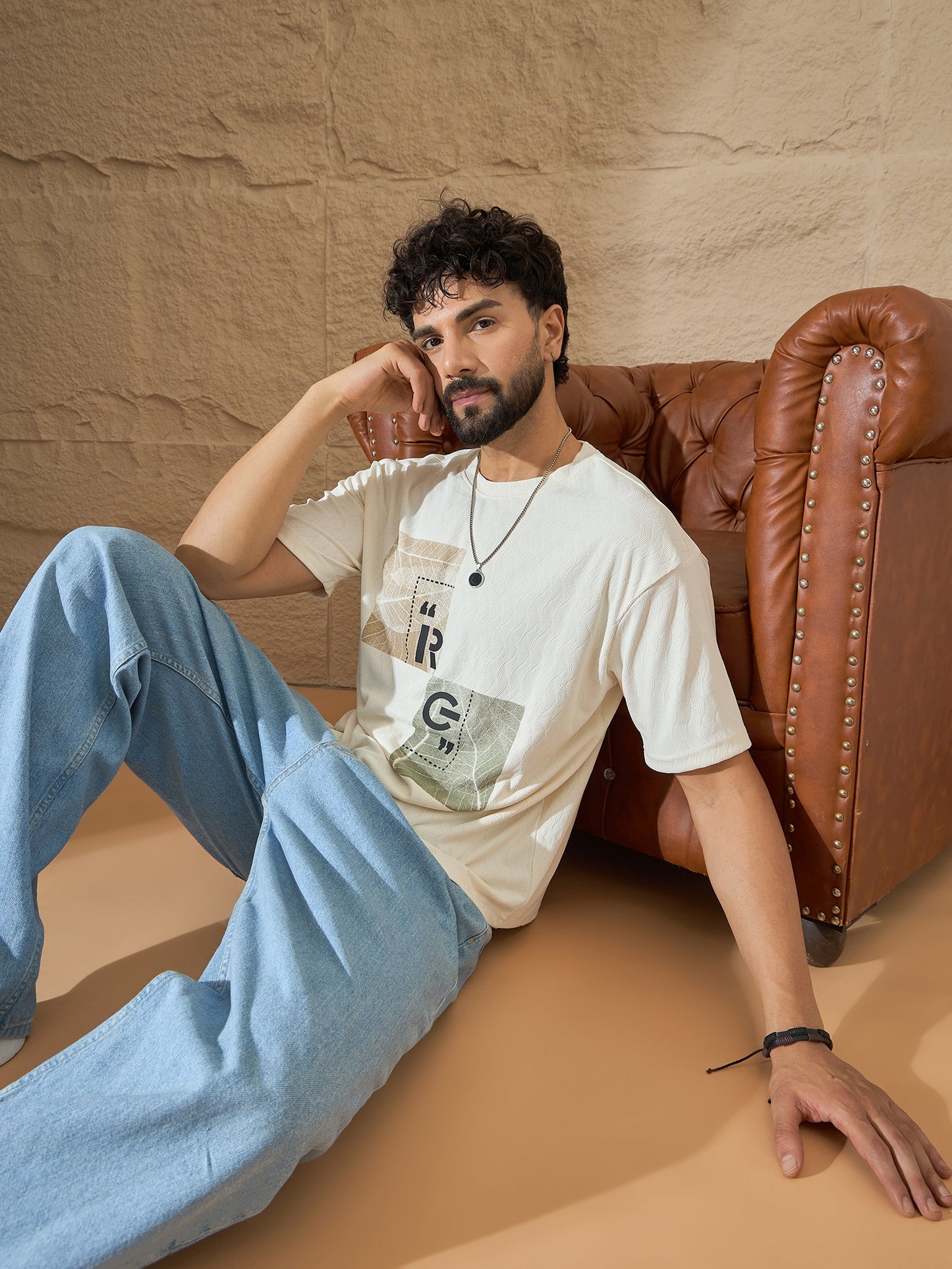 Mens White Graphic Tee