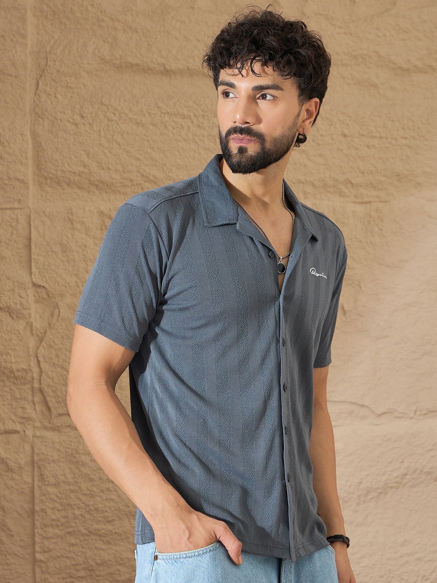 Men Shirt Grey