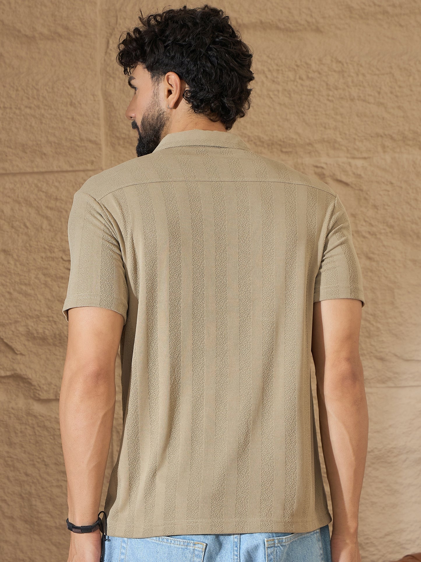 Men Shirt Beige