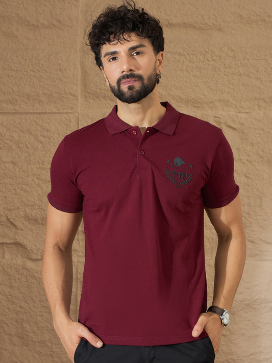 Mens Maroon Graphic Tee