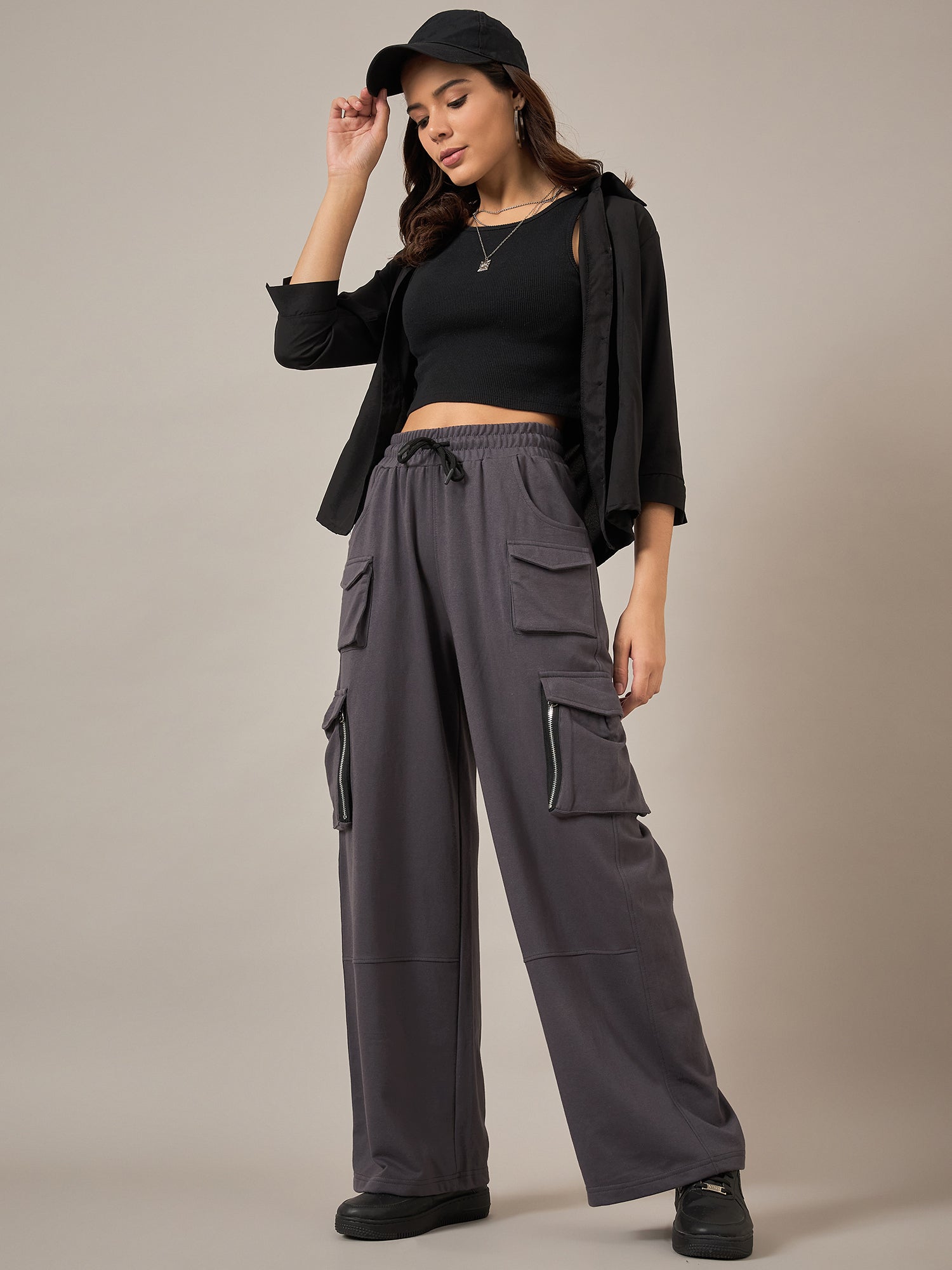 Grey Baggy Fit Pant - Reprise