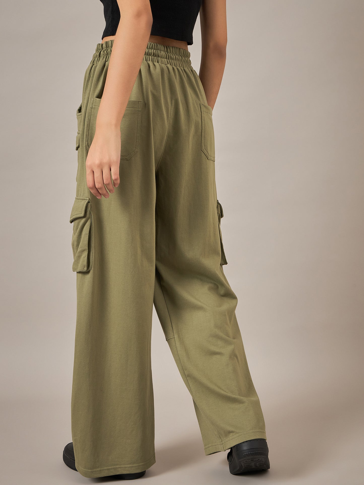 Olive Baggy Fit Pant - Reprise