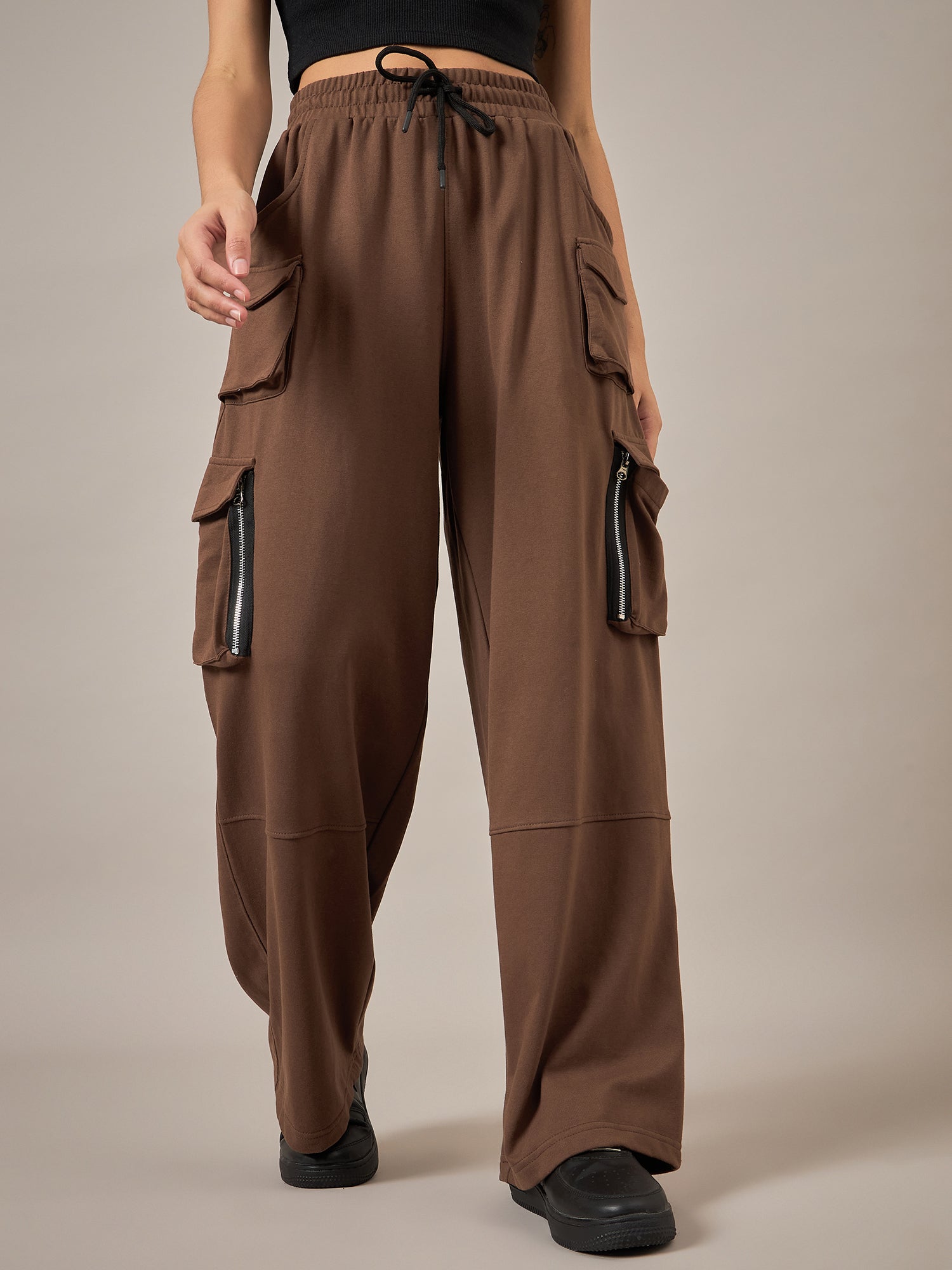 Brown Baggy Fit Pant - Reprise
