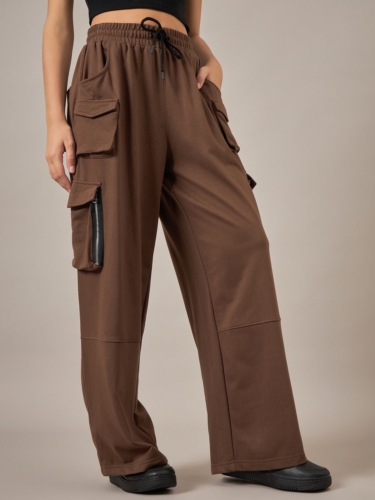 Brown Baggy Fit Pant - Reprise