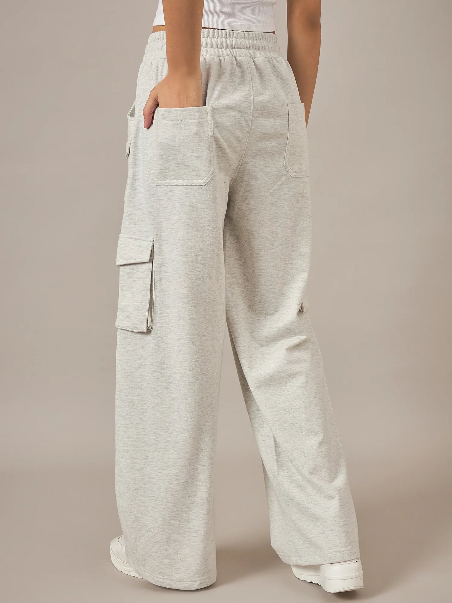 Women Dark Grey Baggy Fit Pant