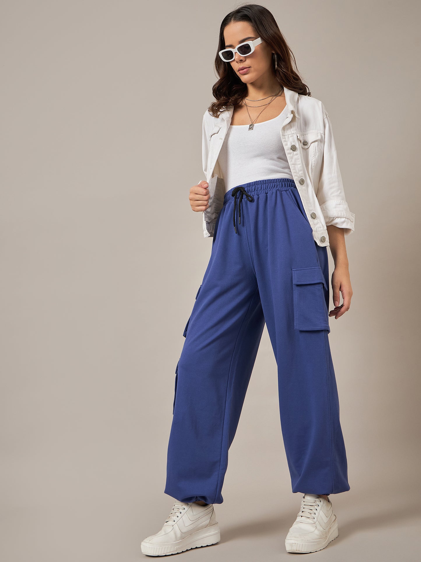 Blue Baggy Fit Pant - Reprise