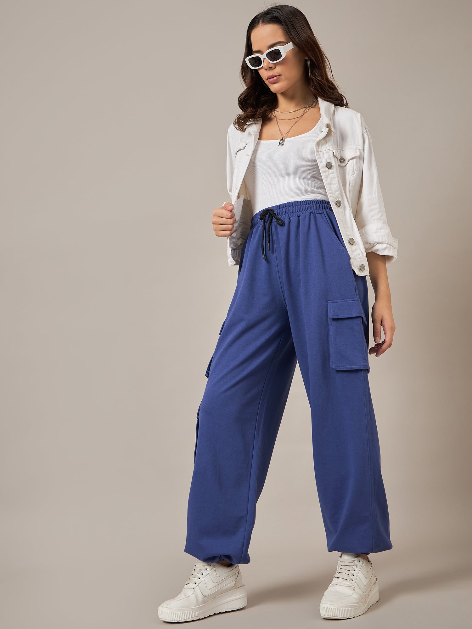 Blue Baggy Fit Pant - Reprise