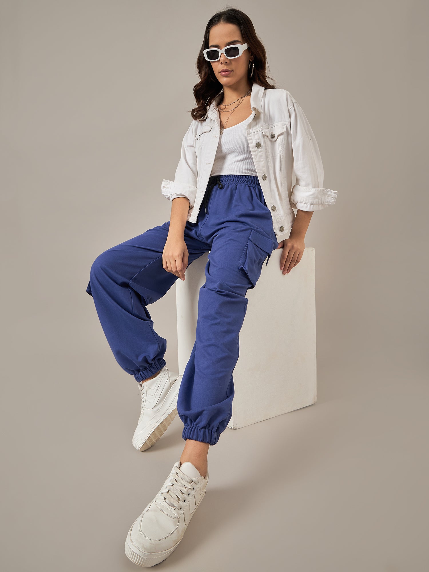 Blue Baggy Fit Pant - Reprise