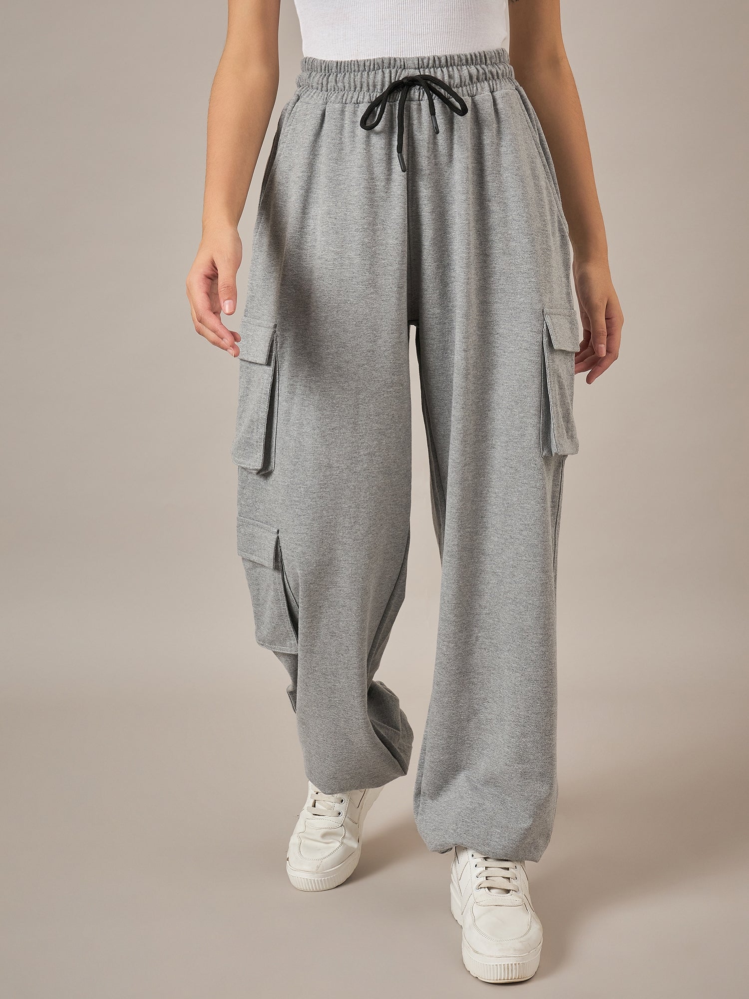 Grey Melange Baggy Fit Pant - Reprise
