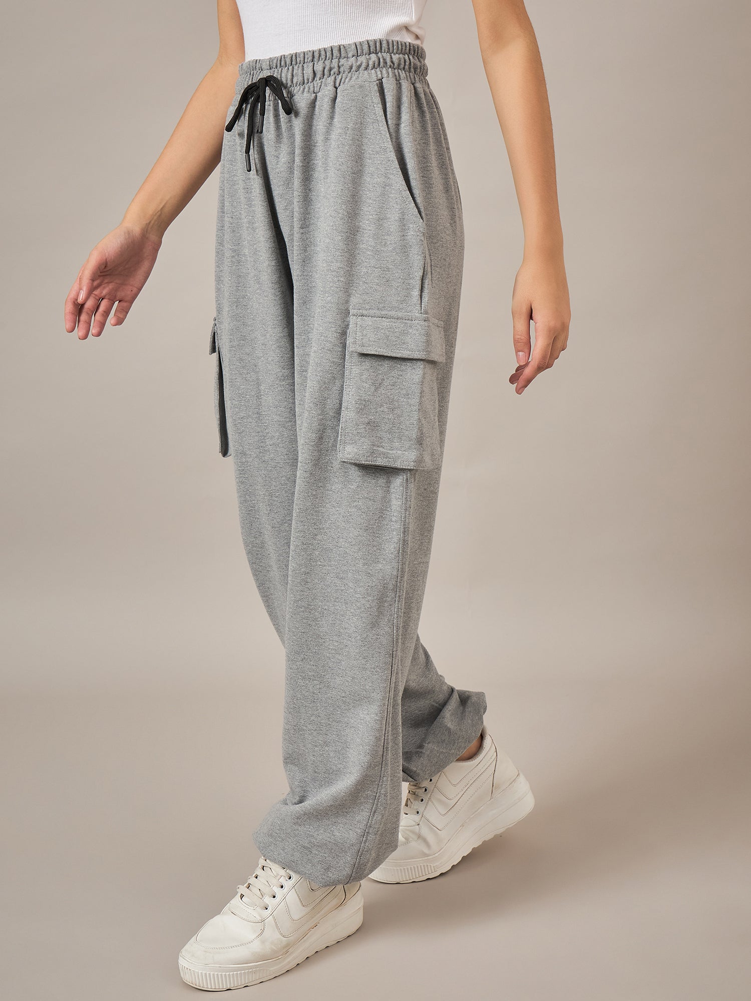 Grey Melange Baggy Fit Pant - Reprise