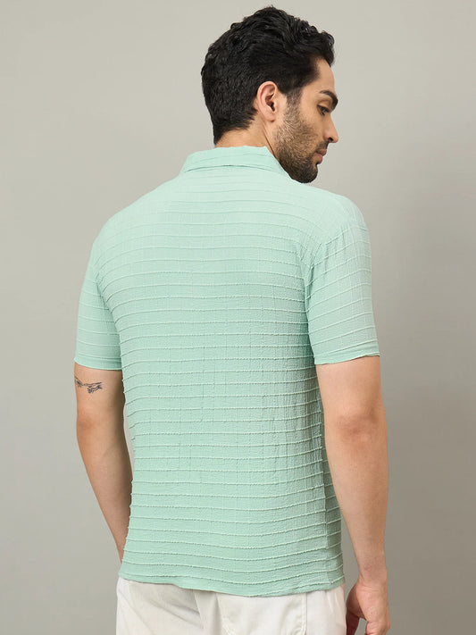 Men Textured Shirt Sage - Reprise