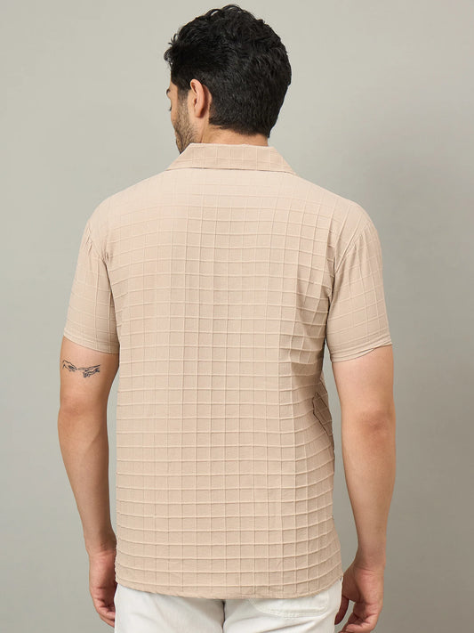 Men Textured Shirt Beige - Reprise