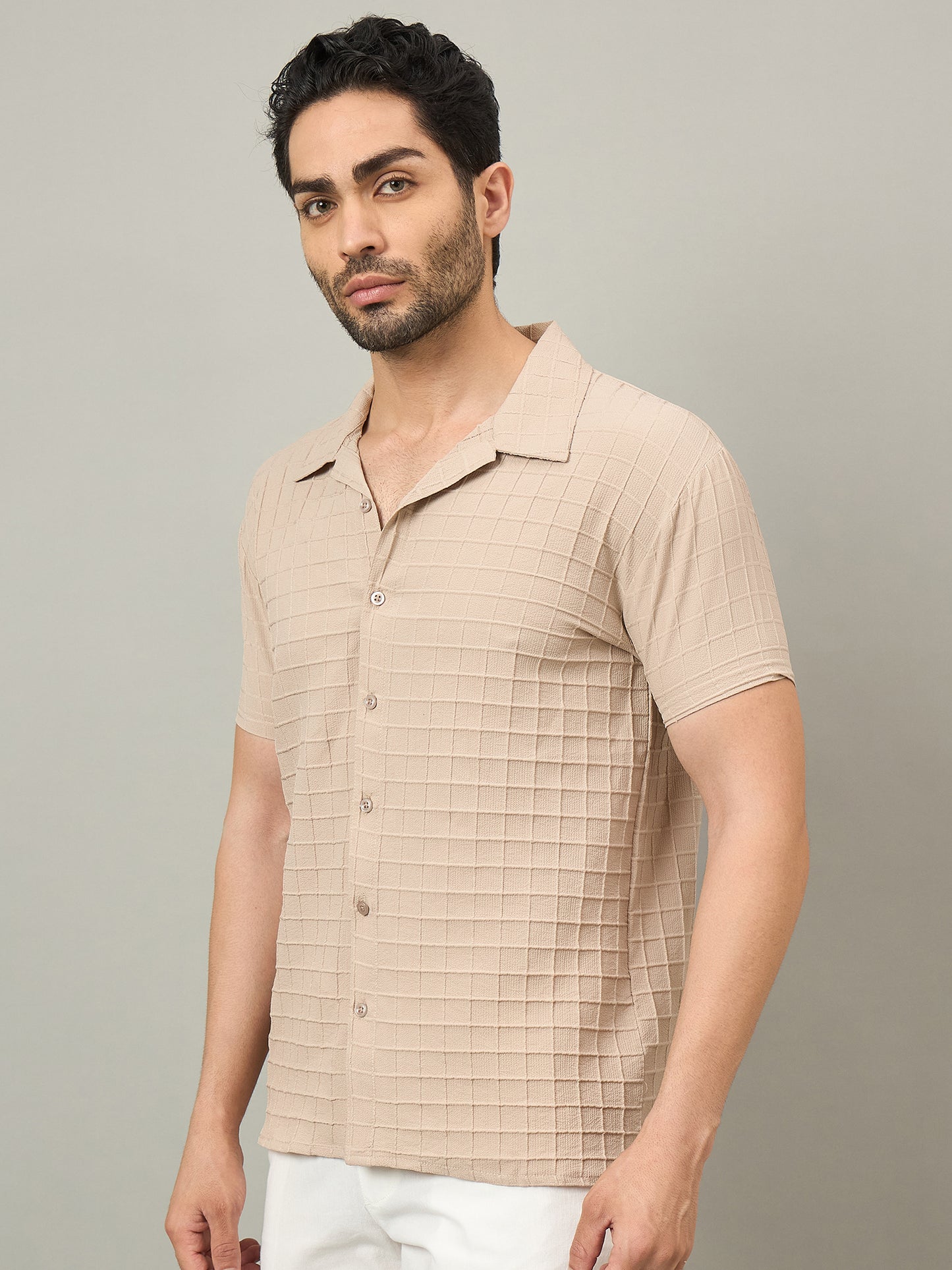 Men Shirt Beige