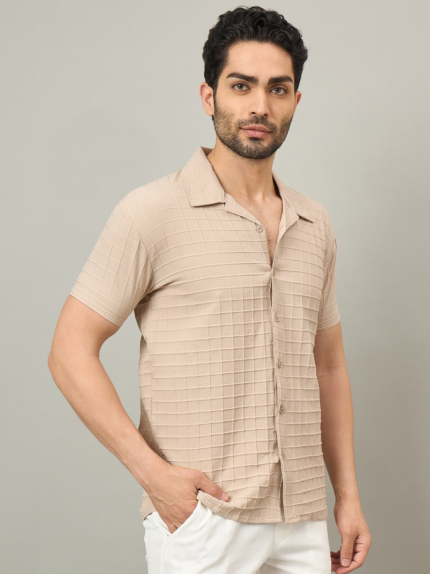 Men Shirt Beige