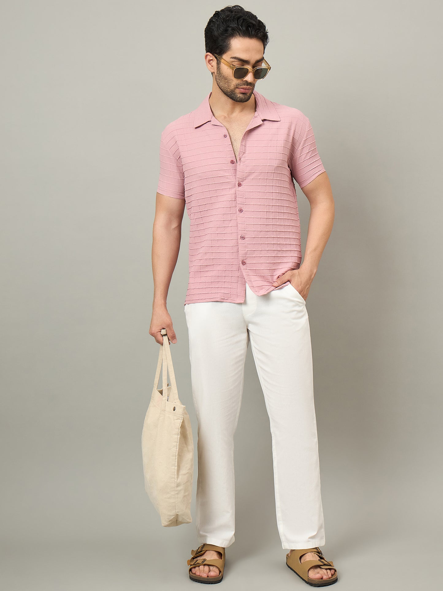Men Shirt Pink