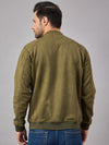 Mens Suede Jacket Olive - Reprise