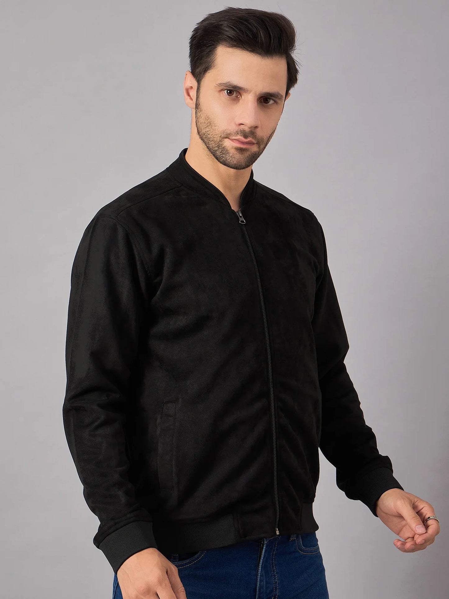 Men Suede Jacket Black - Reprise