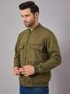 Mens Suede Jacket Olive - Reprise