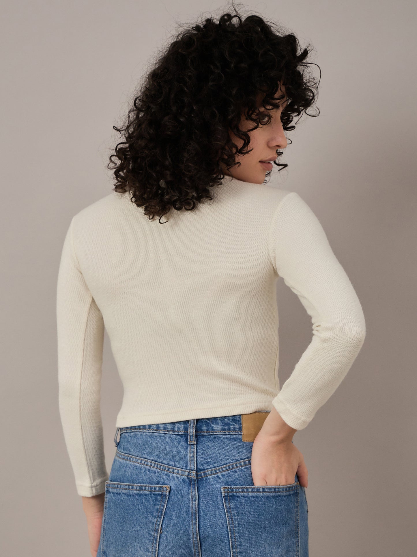 Women Off White Henley - Reprise