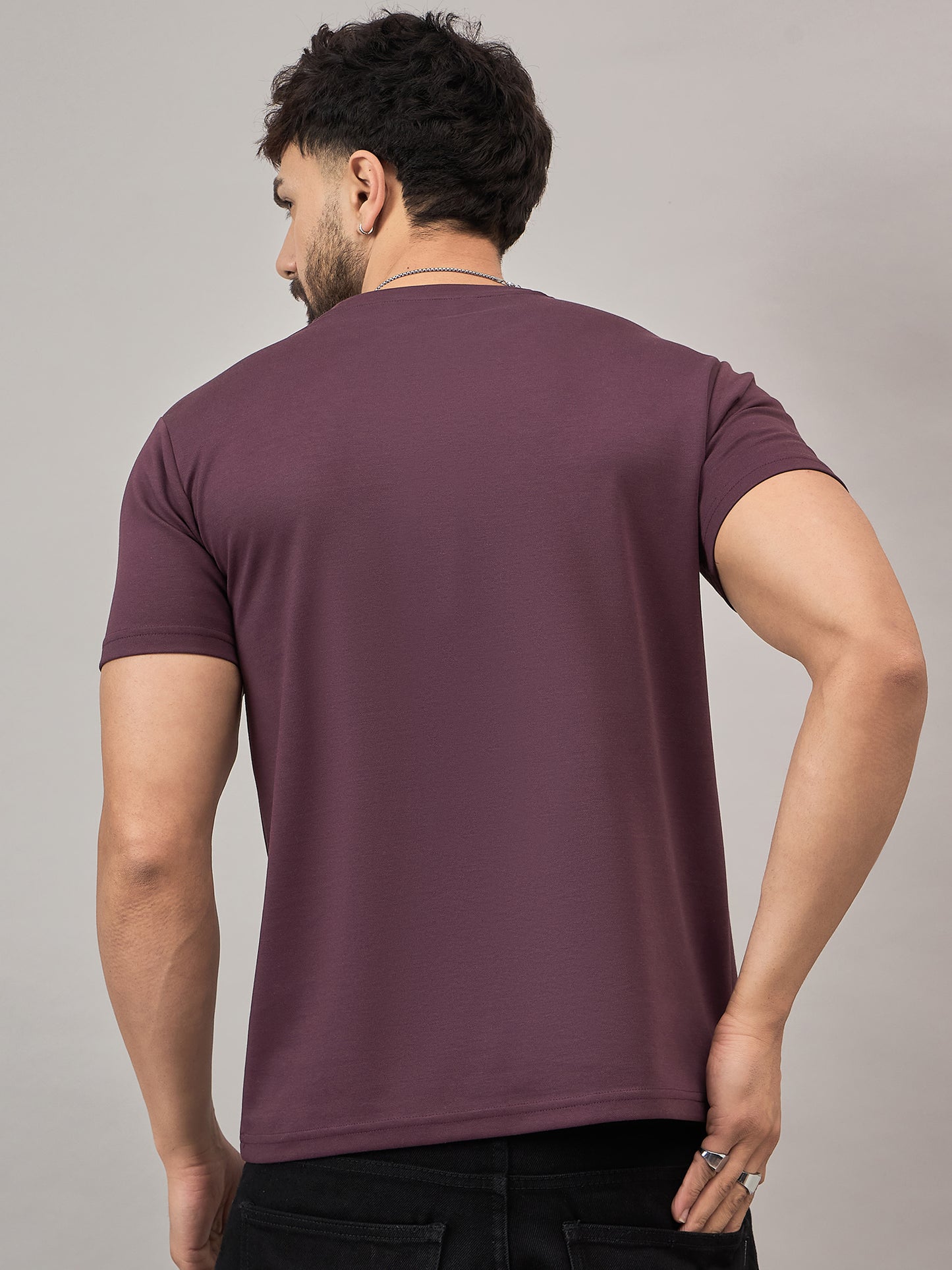 Mens Round Neck T-shirt Mauve