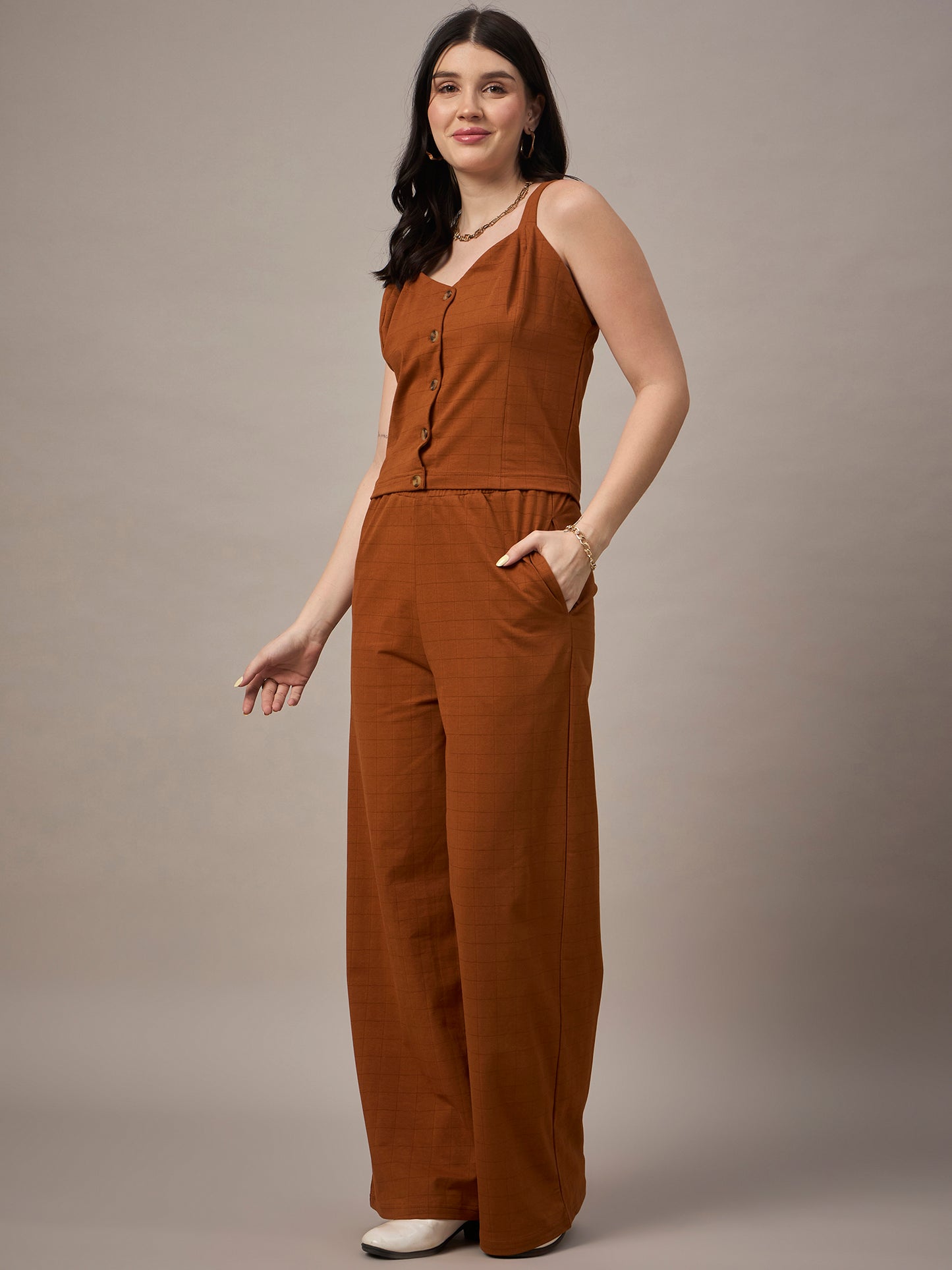 Women Co-ord set Brown