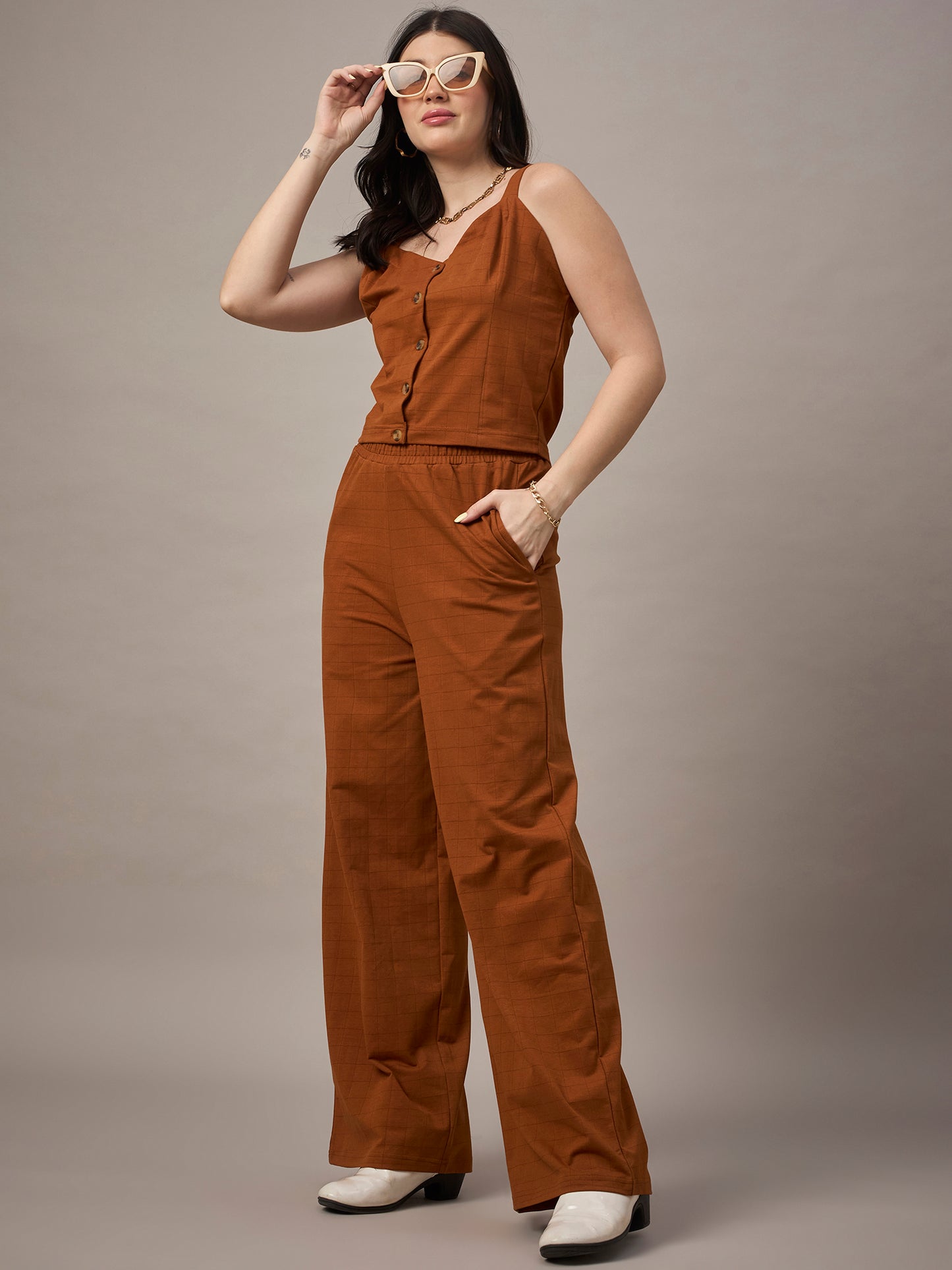 Women Co-ord set Brown