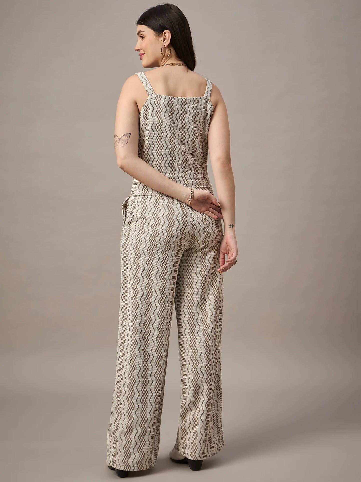 Women Co-ord Set Tan