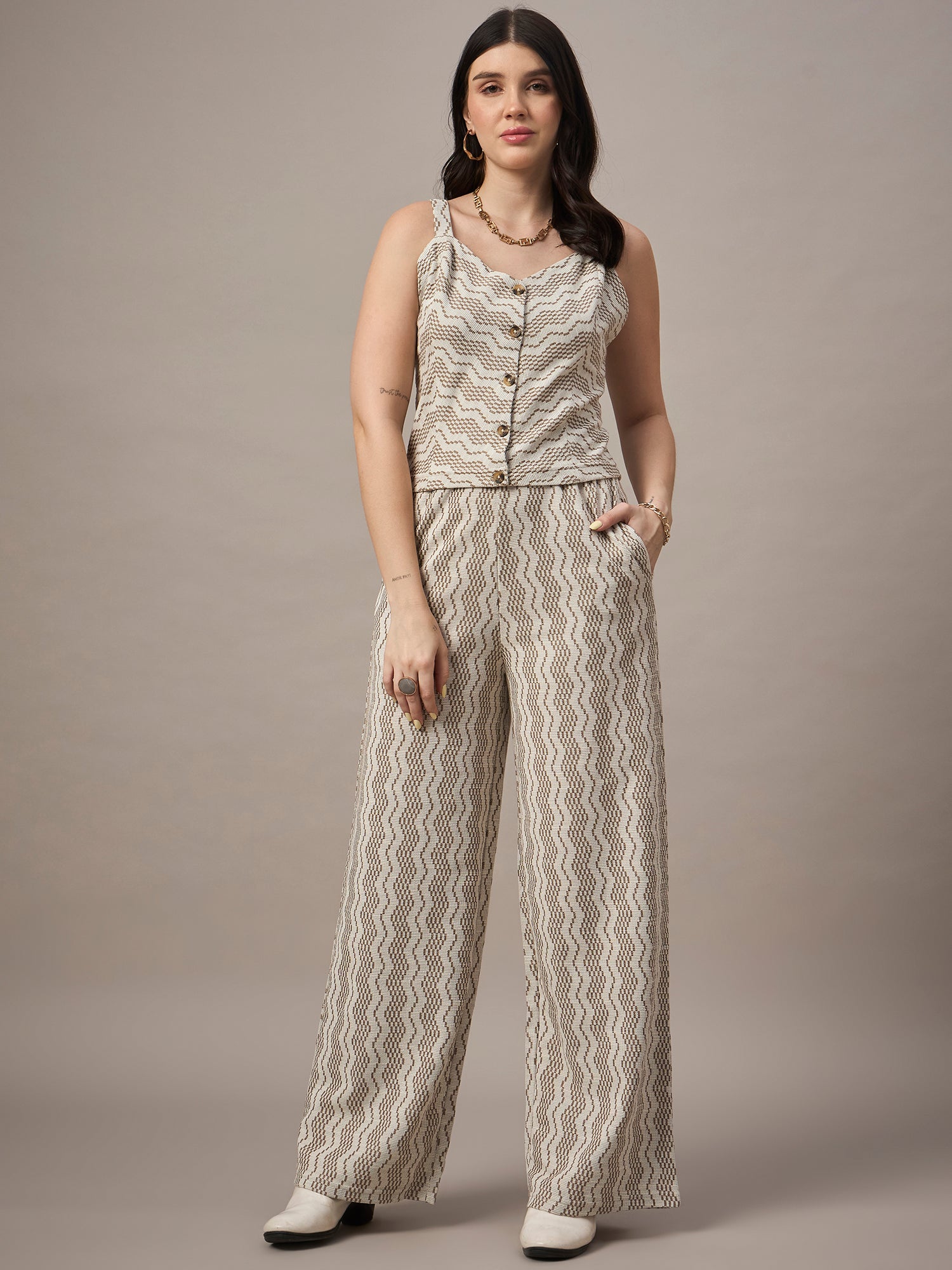 Women Co-ord set Tan