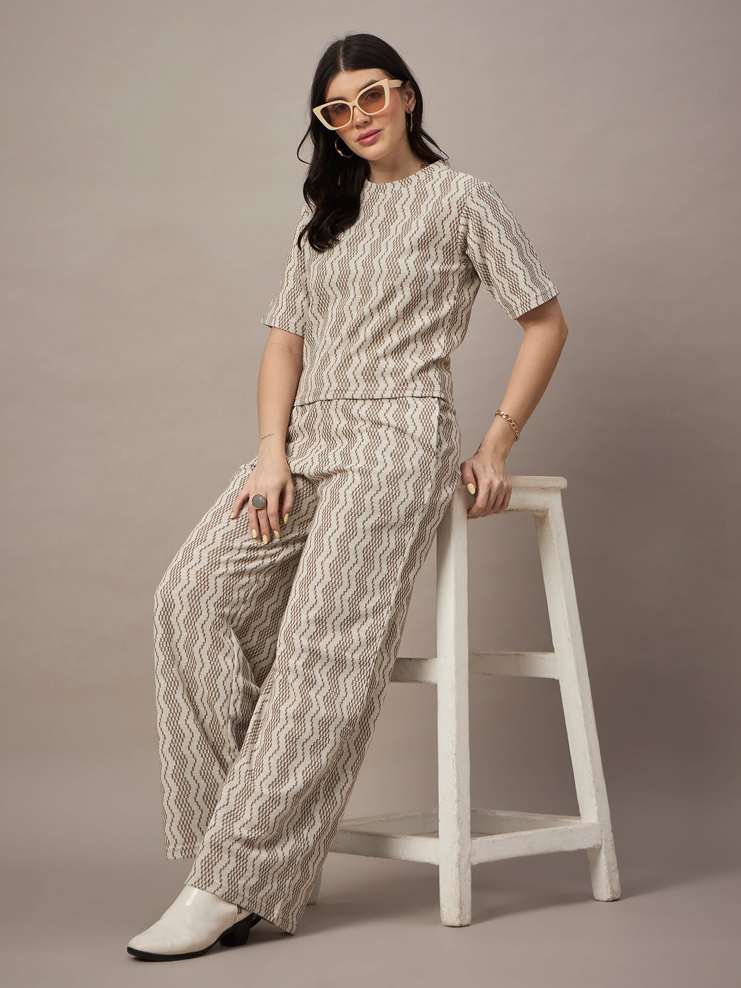 Women Co-ord set Tan