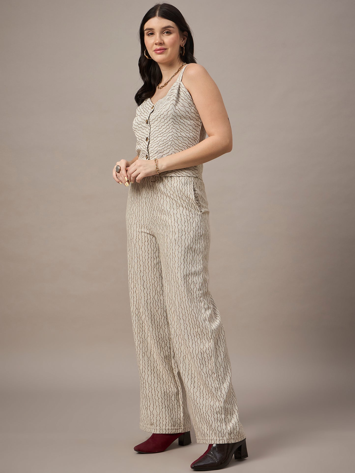 Women Co-ord set Beige