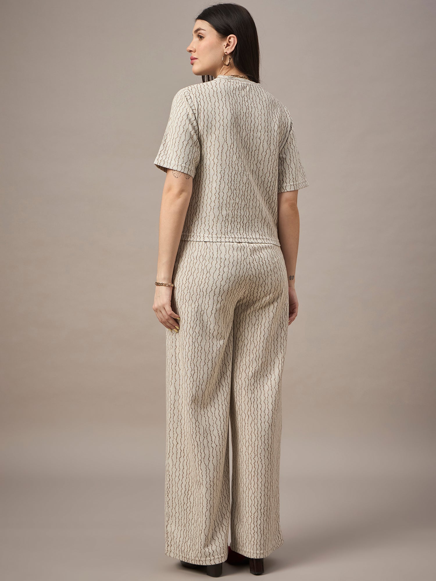 Women Co-ord set Beige