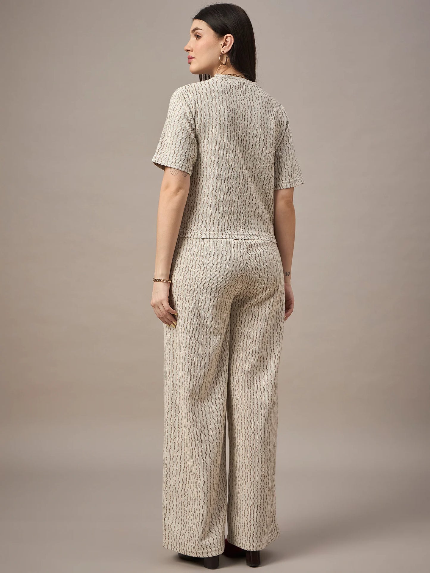 Women Co-ord Set Beige