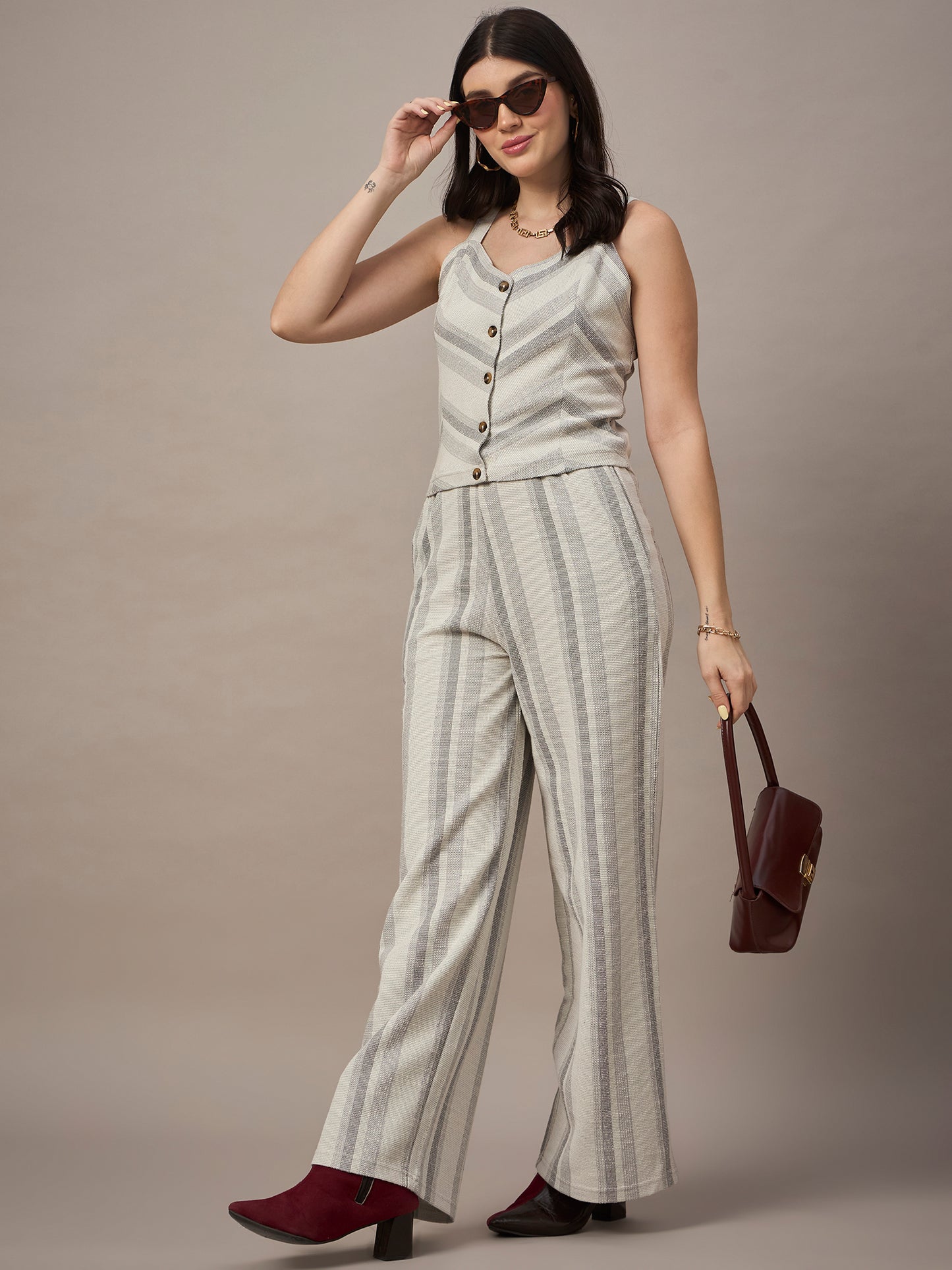Women Co-ord set Light grey