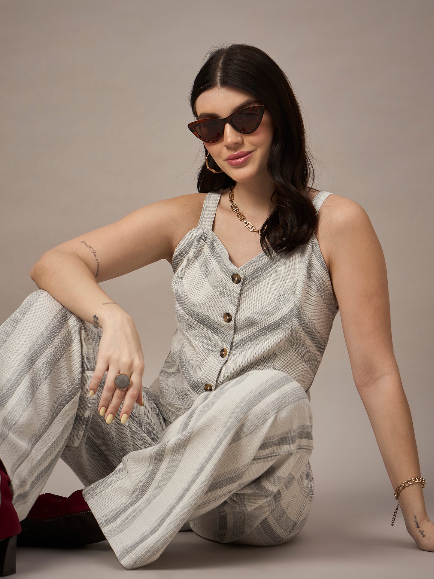 Women Co-ord set Light grey