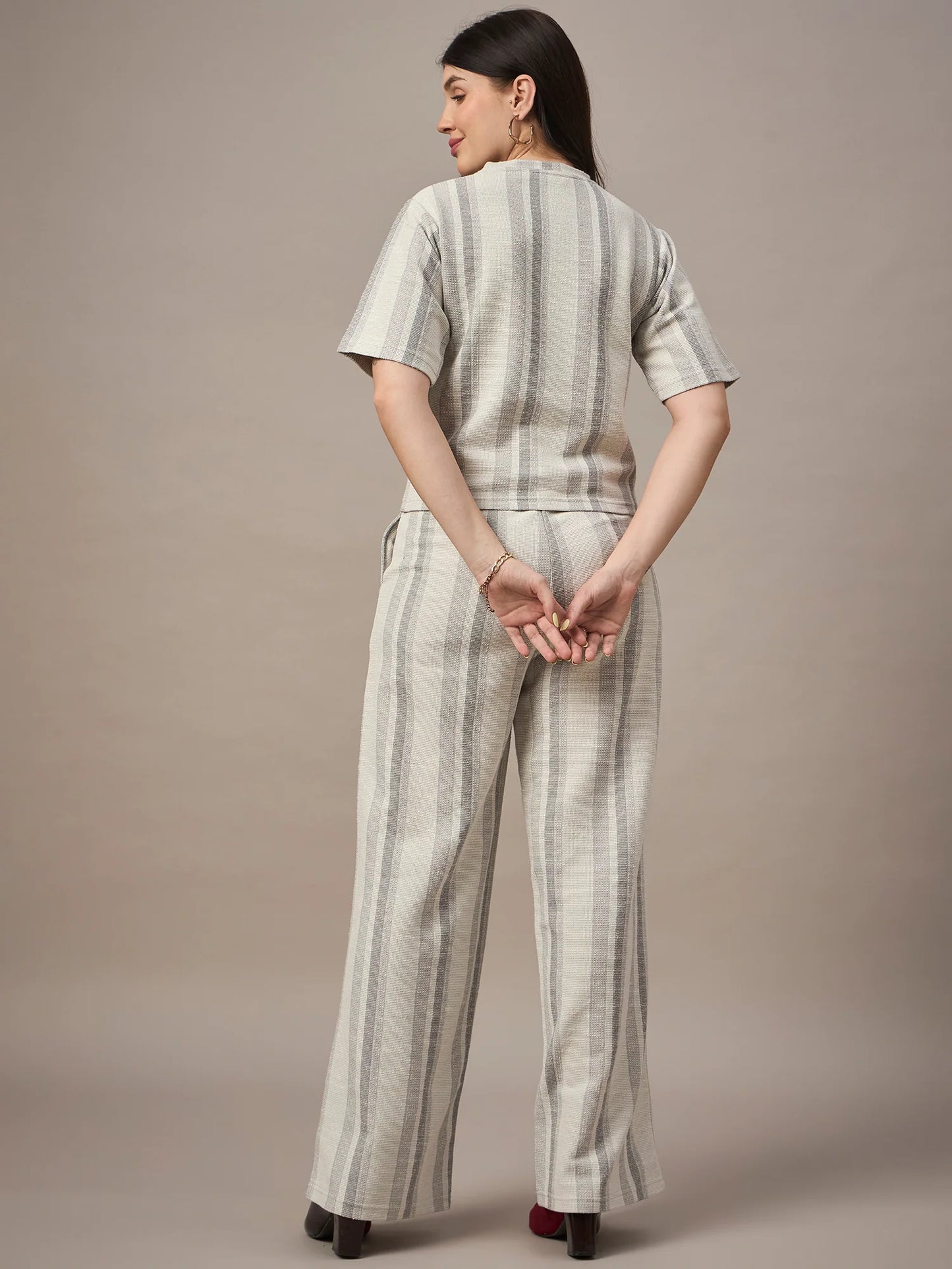 Women Co-ord Set Light Grey