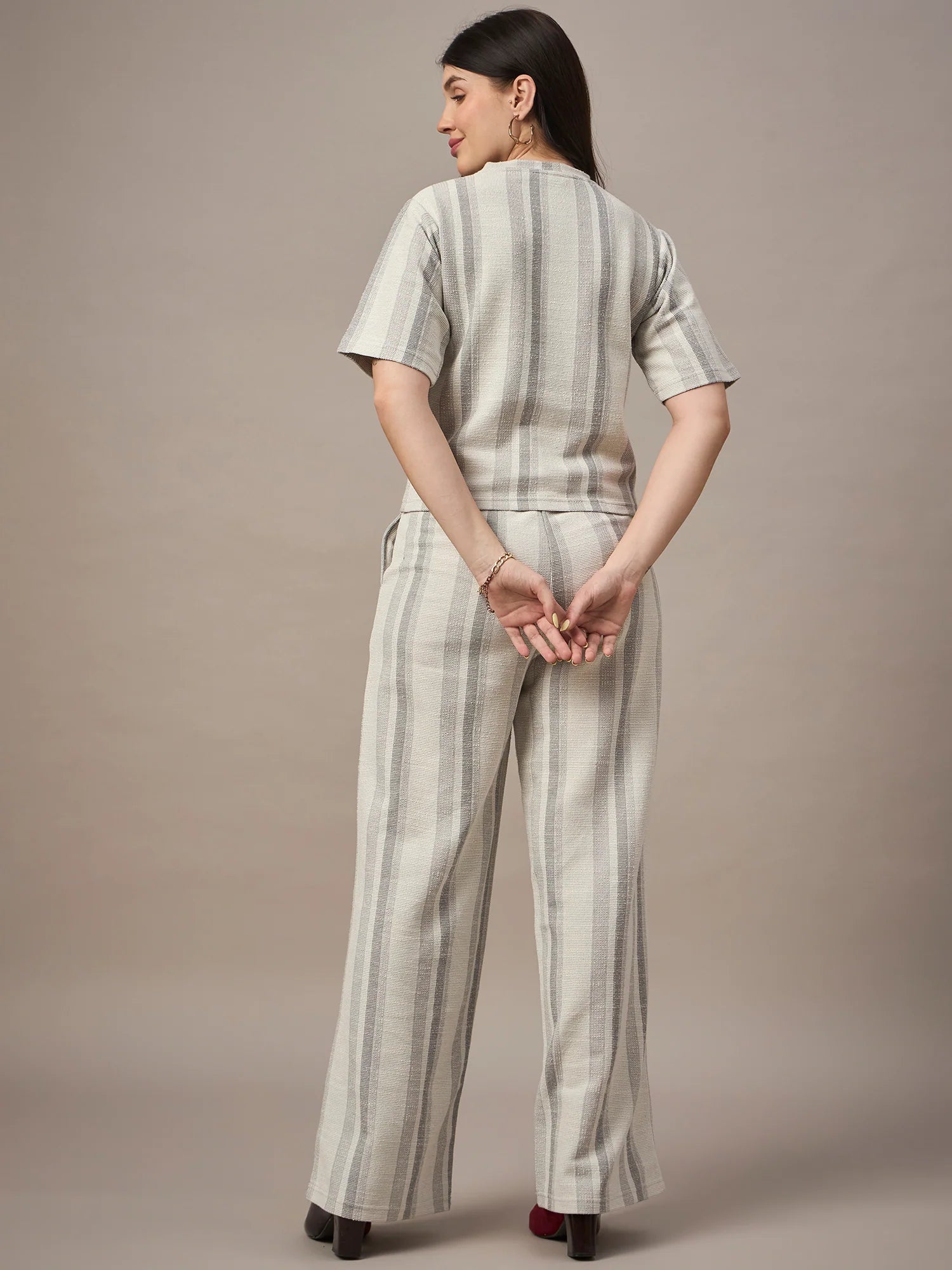 Women Co-ord Set Light Grey