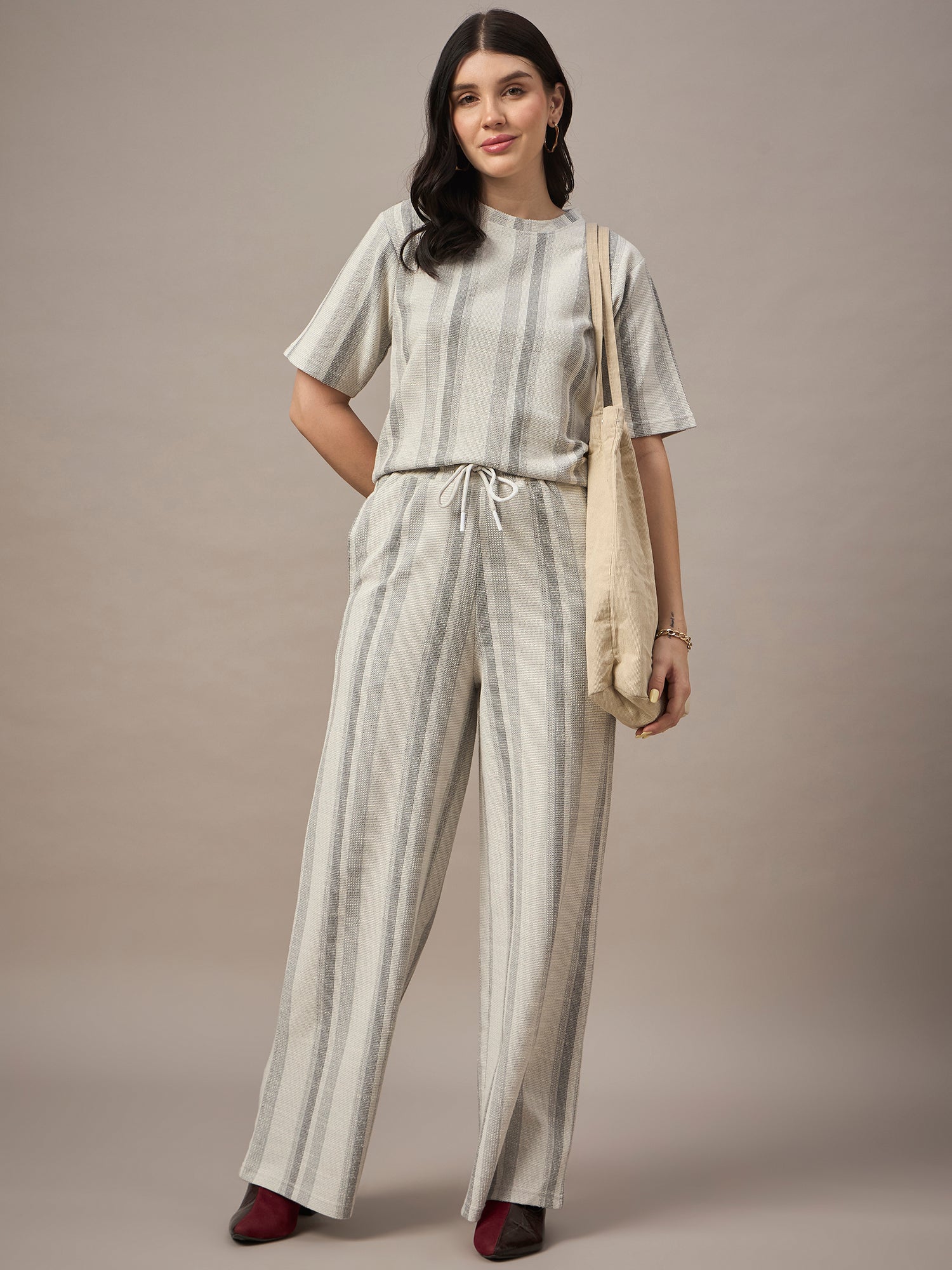 Women Co-ord set Light Grey