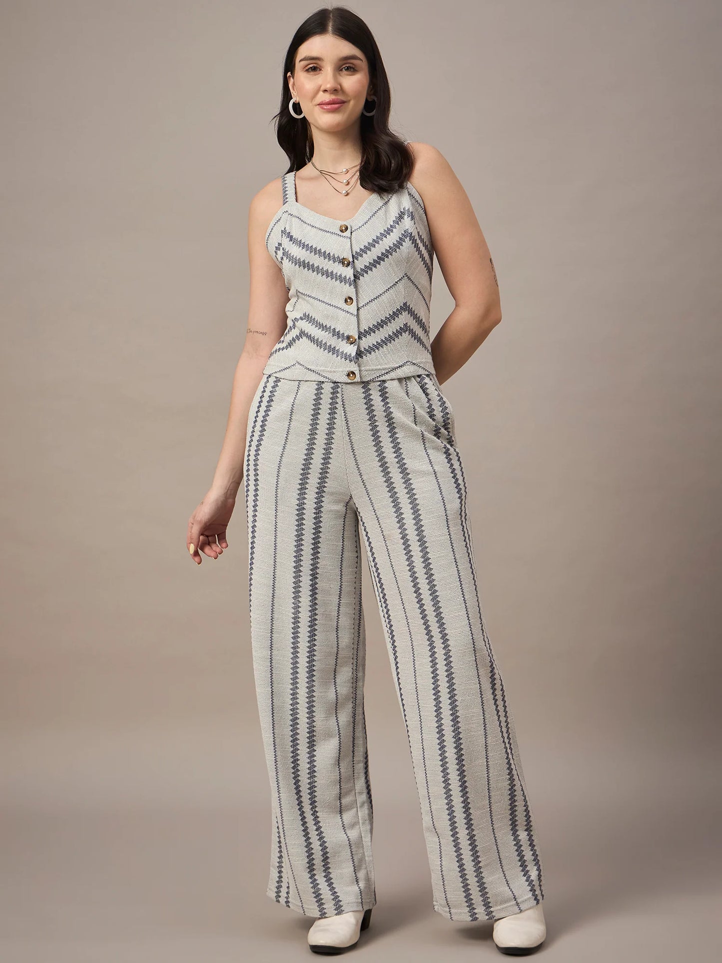 Women Co-ord Set Grey