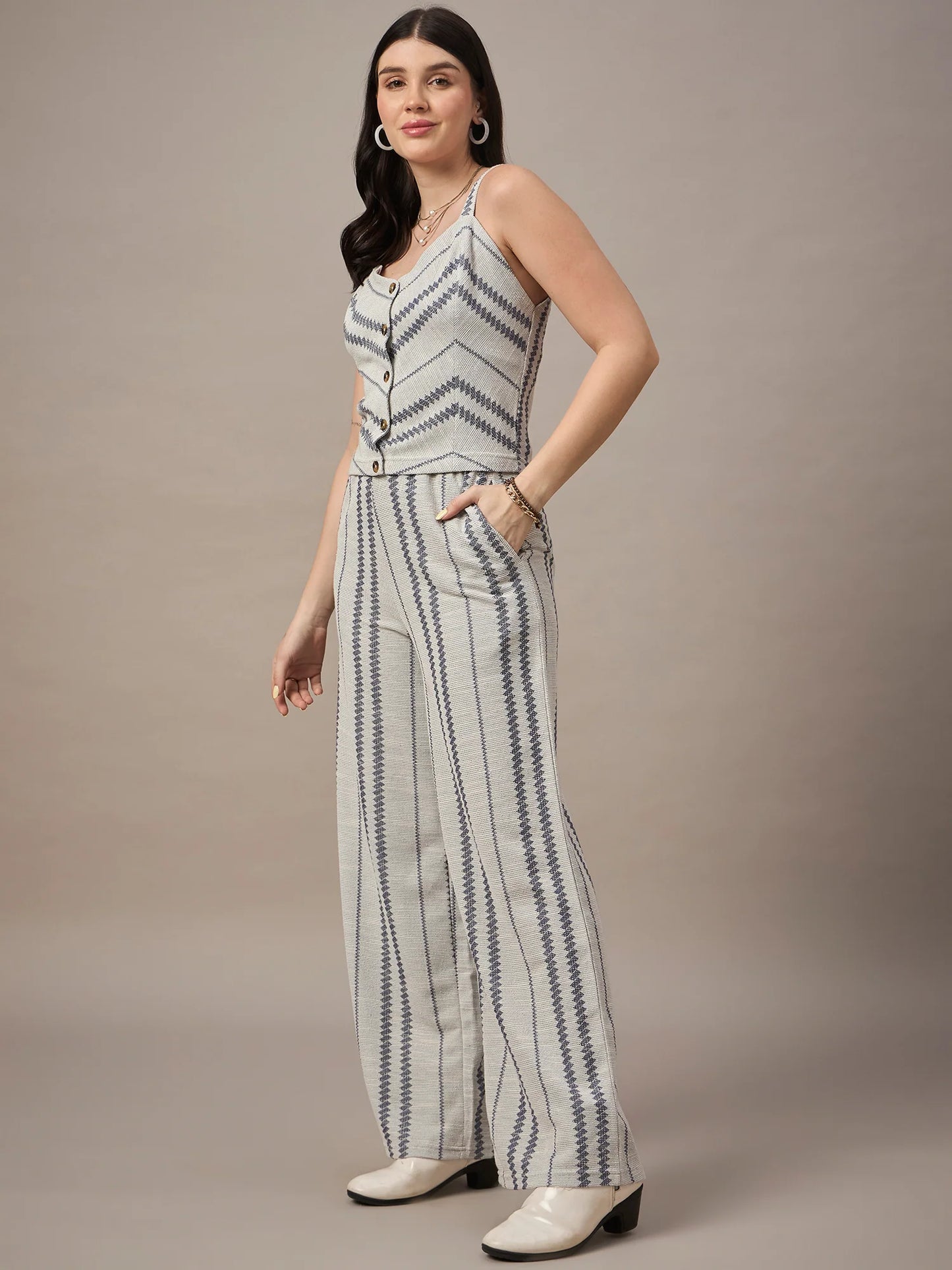 Women Co-ord Set Grey