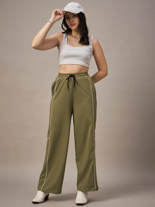 Women Green Trackpants
