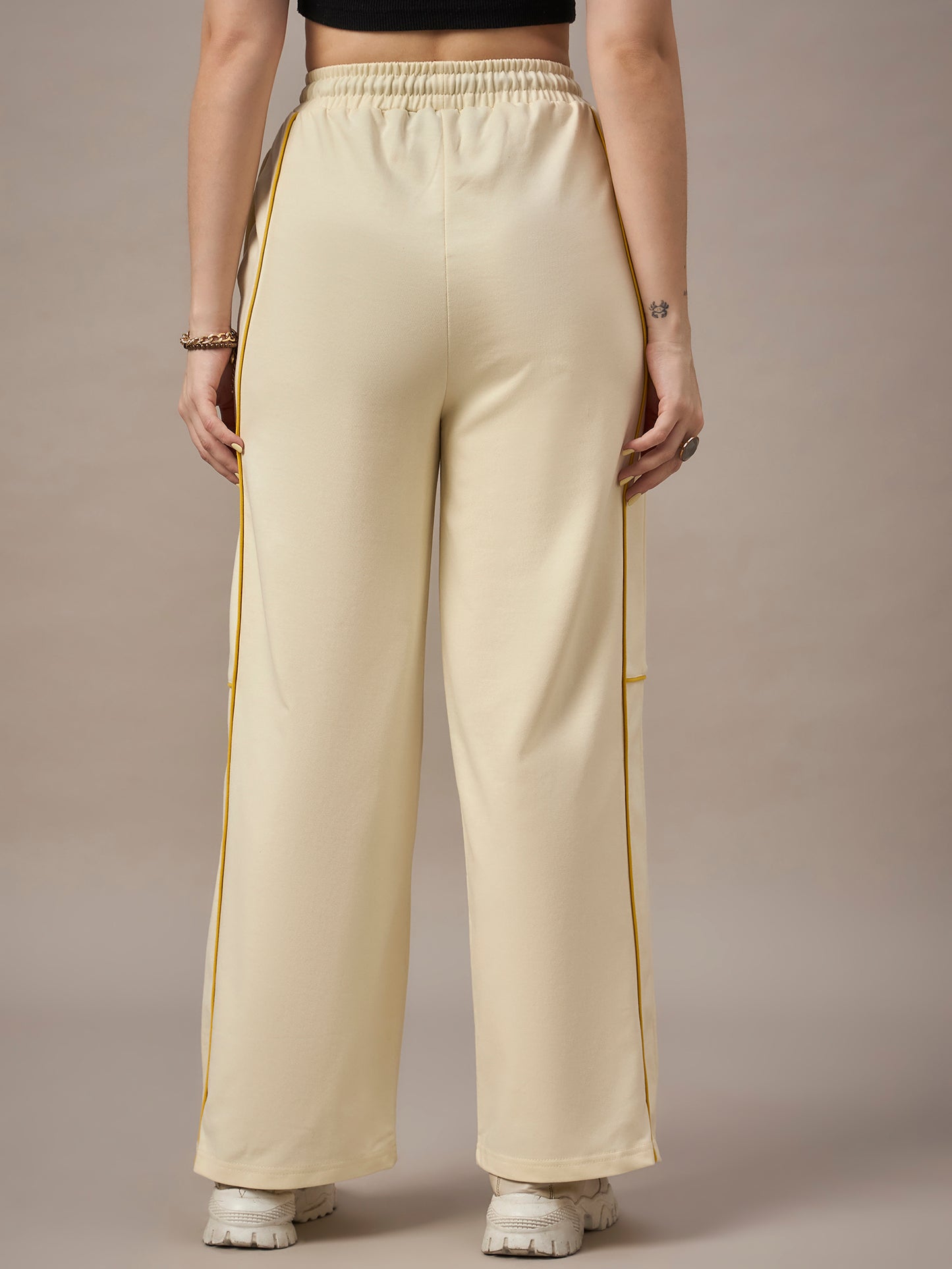 Women Cream Trackpants