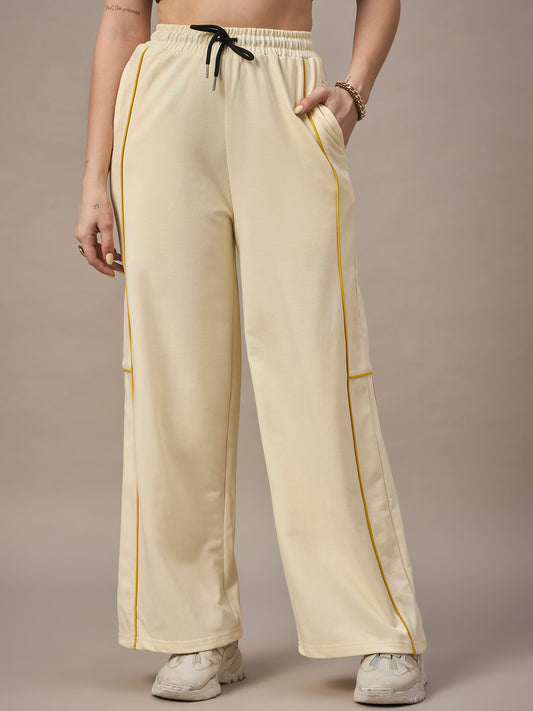 Women Cream Trackpants