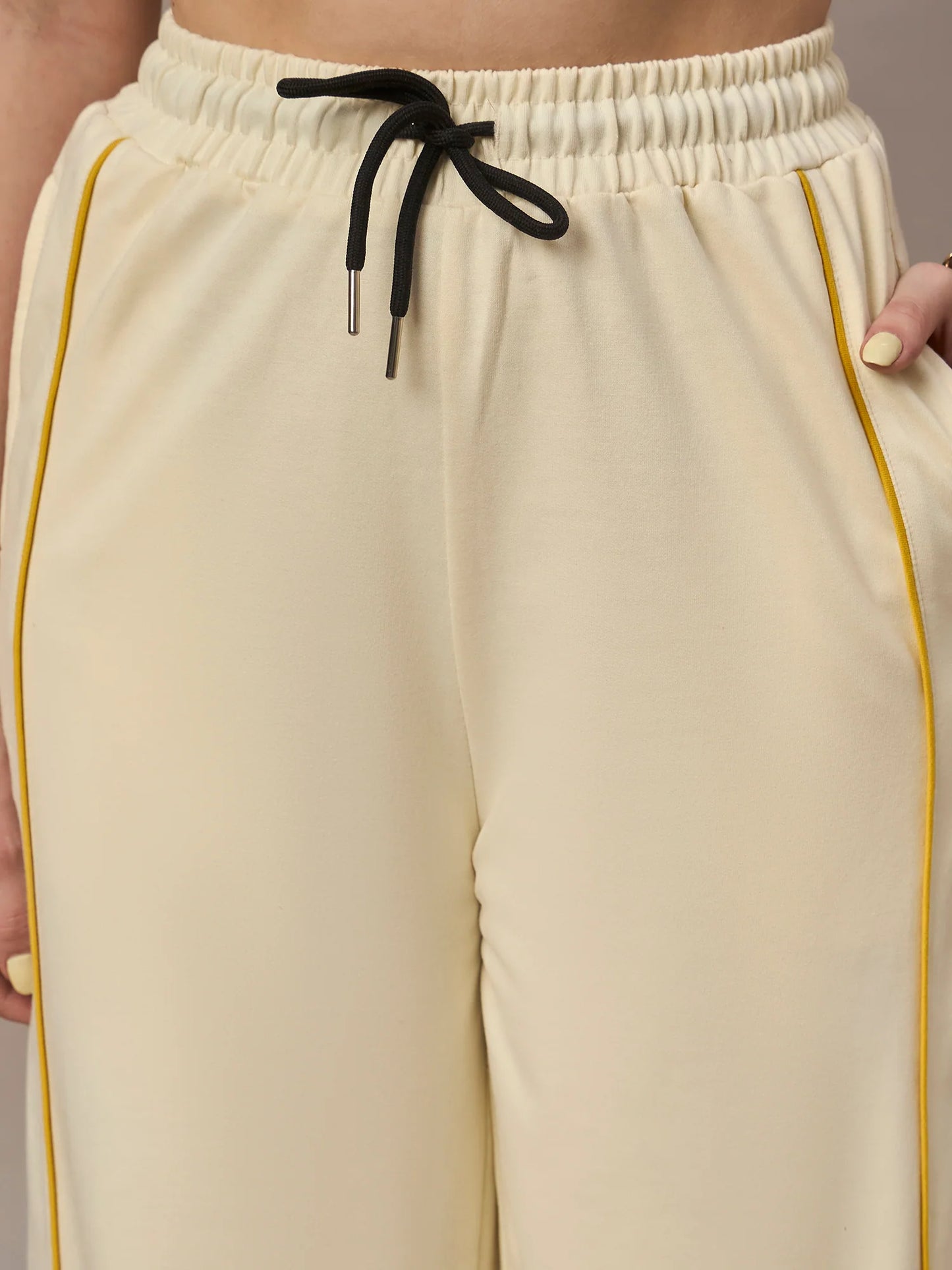Women Cream Trackpants