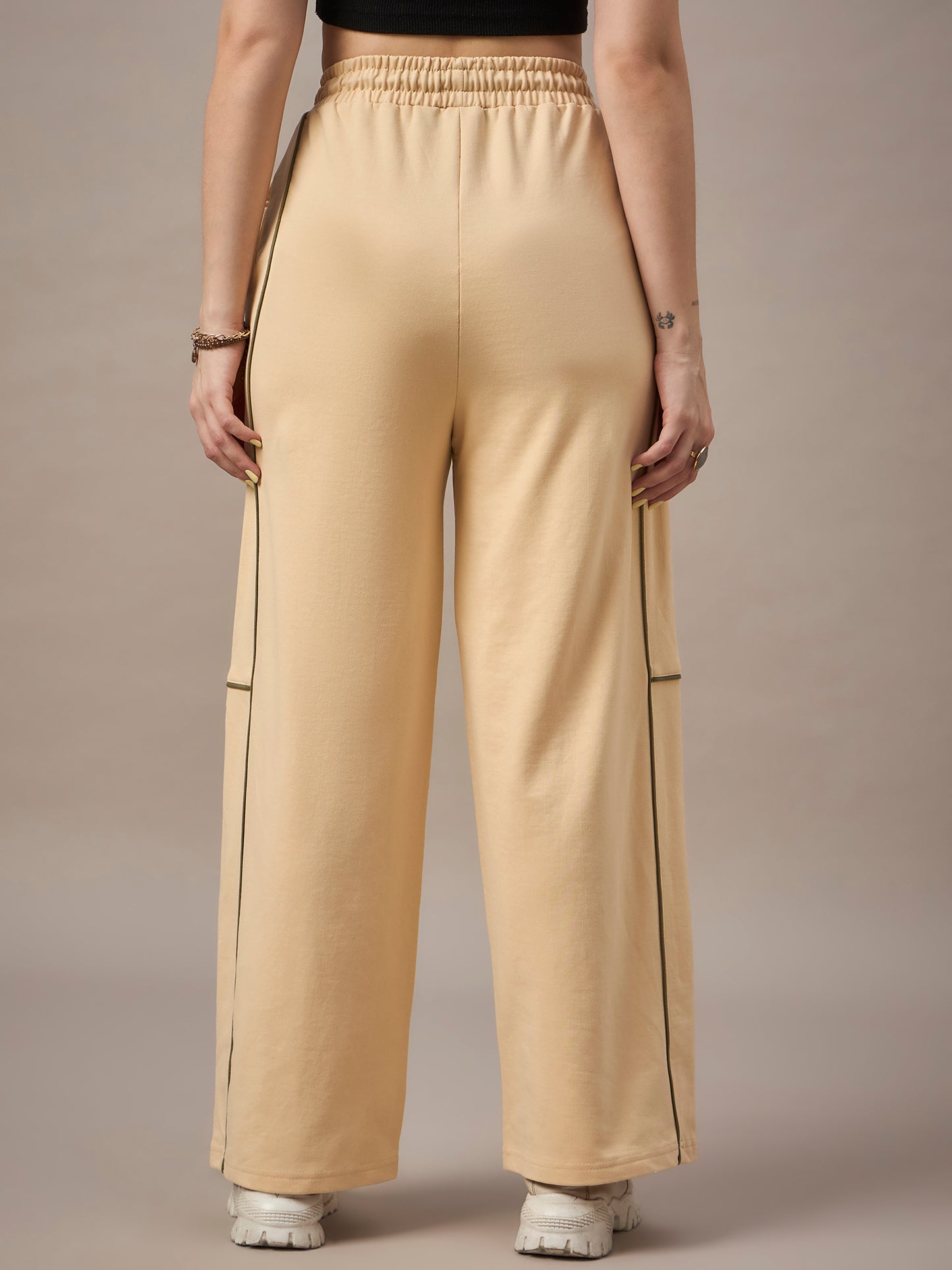Women Beige Trackpants