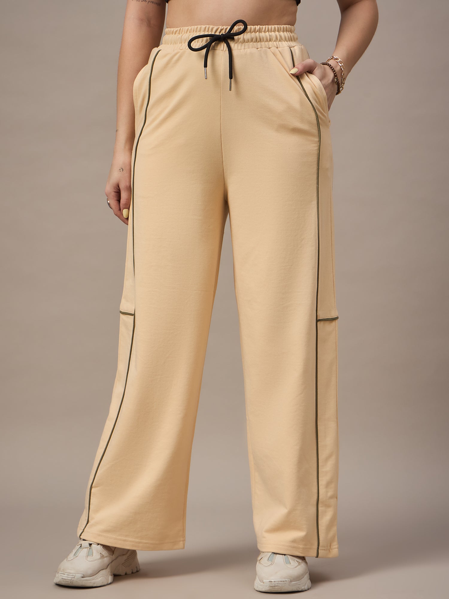 Women  Beige Trackpants