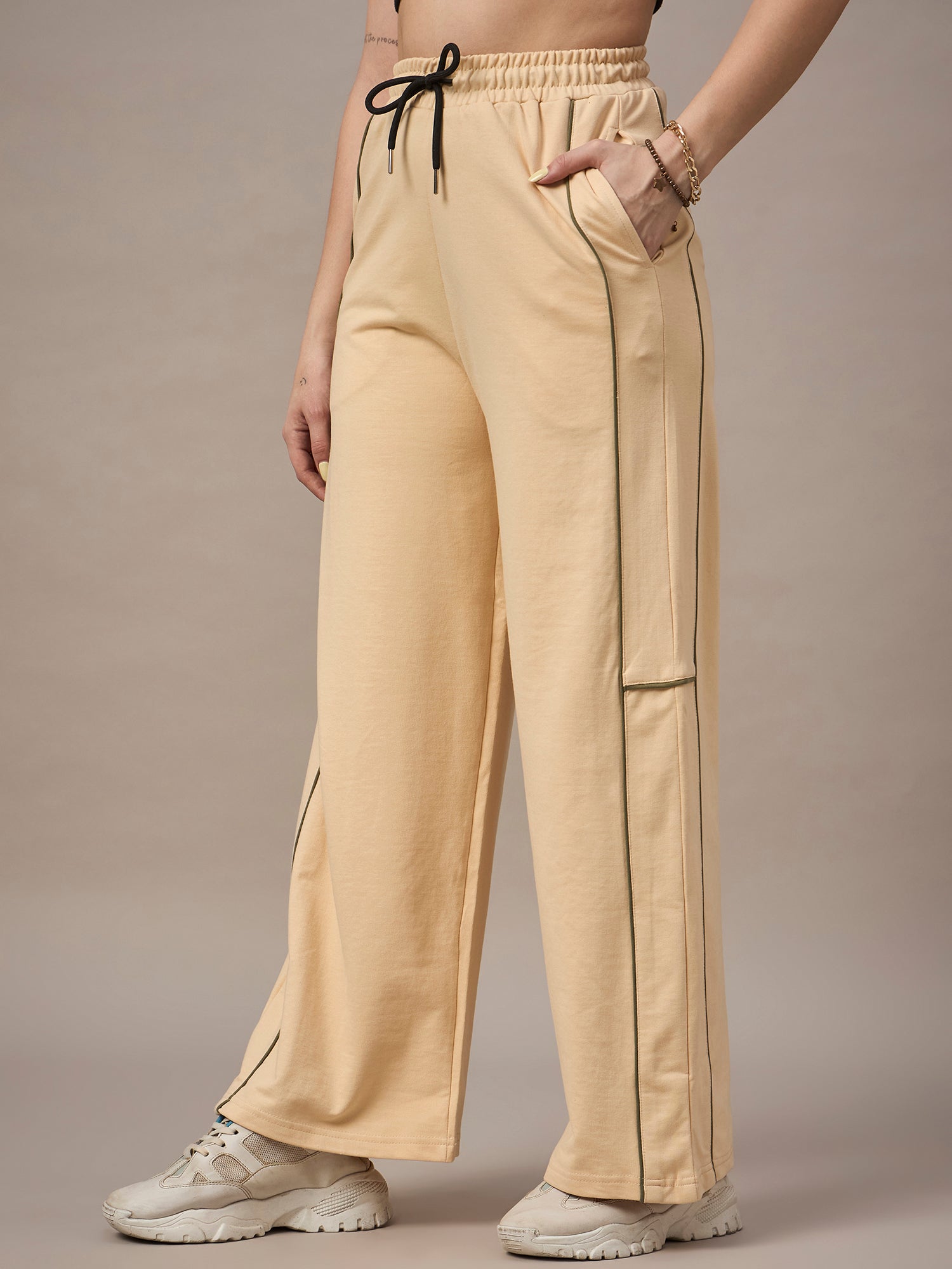 Women  Beige Trackpants